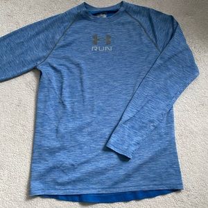 Blue Men’s Medium Under Armour Heat Gear Long Sleeve Run Shirt